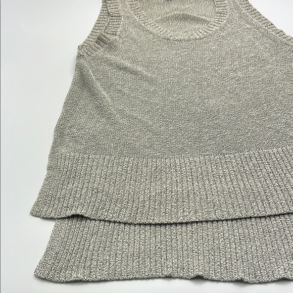 Banana Republic V-Neck Sweater Vest Small Gray Women's High Low Knit Relaxed Fit - Picture 4 of 15